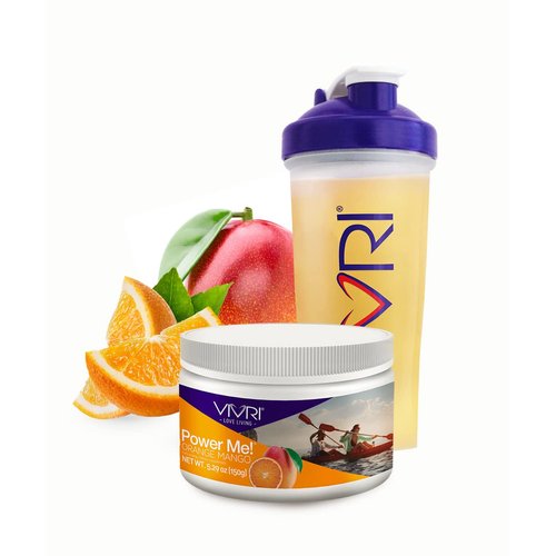 VIVRI Power Me Orange Mango | 30 Servings, 5.29 Oz | Gluten Free & Sugar Free Prebiotic Fiber Supplement for Digestive Health & Energy Boost Pre Workout with Digestive Enzymes | Stevia Sweetened