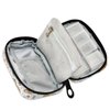 Cute Corgi Dog Pill Organizer Case Yellow Puppy Bone 7 Day Travel Pill Box with Zipper Portable Weekly Vitamin Medicine Supplement Holder Pouch Bag