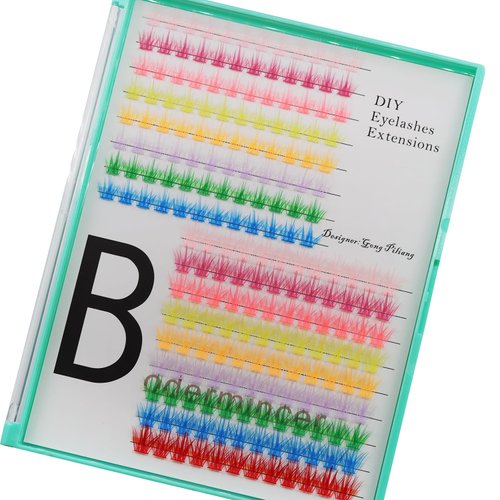 Bodermincer XXXL Tray 204pcs 9 Colors Mixed/Black Mixed Length Lash Clusters Lash Extensions 10+12mm MIX/12-14mm MIX/14+16mm MIX Wispy Lashes (10+12mm MIX)