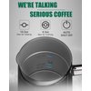 Huogary Milk Frother, Milk Steamer for Milk Foam & Hot Milk(4.5oz/10.5oz), Electric Milk Frother and Warmer for Homemade Coffee, 120V (Black)