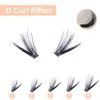 NuAngela Lash Clusters 40D D Curl DIY Lash Extensions 240PCS 8-16MM Individual Lashes Cluster Lashes Natural Eyelash Extensions Indicidual Eyelashes