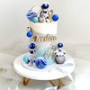 LaVenty Space Cake Toppers Outer Space Astronaut Rocket Stars Cake Decorations for Birthday Party Supplies Baby Shower