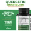 ForestLeaf Quercetin with Bromelain 1350mg - Blend with Vitamin C & Stinging Nettle Supplement, Quercetin 500mg Capsules, Non-GMO Gluten Free, Natural Immune & Respiratory Function, 90 Veggie Caps