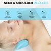 Neck Stretcher Cervical Traction, FSA HSA Eligible, Neck and Shoulder Relaxer for Pain Relief, Ergonomic Neck Pillow, Neck Hump Corrector, Cervical Spine Alignment, Neck Curve Corrector (Light Blue)