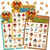 Thanksgiving Bingo Game 24 Players for Kids Die Cut Turkey Party Game Activities Holiday Party Favors
