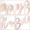 Boho Floral Happy Birthday Banner Rose Gold Birthday Banner Flower Banner Boho Floral Birthday Decorations Girl Women Spring Birthday Party Decorations Home Office Rose Gold Birthday Decorations