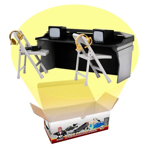 Set of 3 Commentator Table Playsets for Wrestling Action Figures