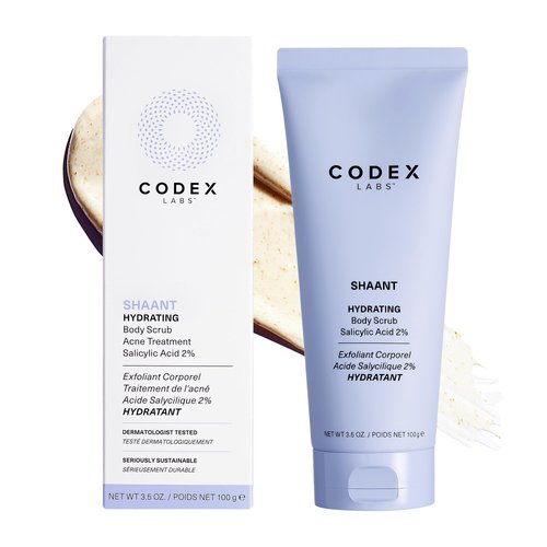 Codex Labs Shaant Hydrating Acne Body Scrub - Oil Control Exfoliator - For Acne Prone Skin, All S...