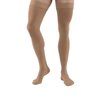 JOBST Relief Thigh High Graduated Compression Stockings 30-40mmHg - Comfortable Unisex Design with Silicone Dot Band - Closed Toe, Beige, Medium