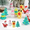 CCINEE 30 Pcs Christmas 3D Erasers for Kids,Xmas Assembled Santa Claus Erasers for Xmas Party Favors Decoration Classroom Rewards Goodie Bag Stuffers Birthday Gifts