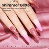 SUPWEE Pink Shimmer Glitter Gel polish Reflective Nail Polish Gel Rainbow Pigments UV Gel 15ml Soak Off UV Lamp Gel for Home DIY Manicure