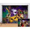 CHAIYA 7X5FT Mardi Gras Theme Photography Backdrop Masquerade Backgrounds Birthday Dancing Party Photo Booth for Wedding Bachelorette Party Decorations Banner