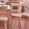 Toyvian 6 pcs 1: 12 Scale Dollhouse Chairs Mini Wood Chair Miniature Furniture Photograph Layout Props for Dollhouse Lanscape Garden