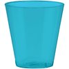 Carribean Blue Plastic Party Shot Glasses - 2oz, 100 Pieces - Perfect for Parties and Celebrations