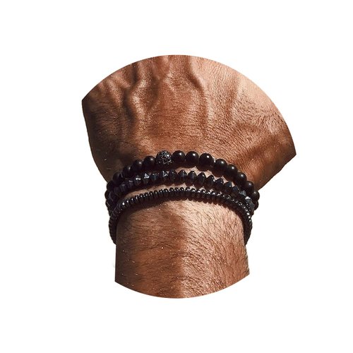 JERBAS FASHION Men Bracelet Sets Trendy Handmade Classic Strand Stone Beaded Bracelet For Men Jewelry Gift