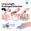Saviland Long Length Reusable Nail Forms: Super Sticky Duable Poly Gel Nail Forms Sturdy Nail Extension Forms Paper Nail Forms Self-adhesive Nail Model Stencils for Acrylic Nails Builder Nail Gel
