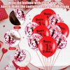 1st Birthday Balloons for Boys Girls, 18Pcs Red Happy 1st Birthday Decorations Balloons 1st Birthday Latex Balloons Confetti Balloons Red One Year Old Balloons for First Birthday Party Supplies Decor