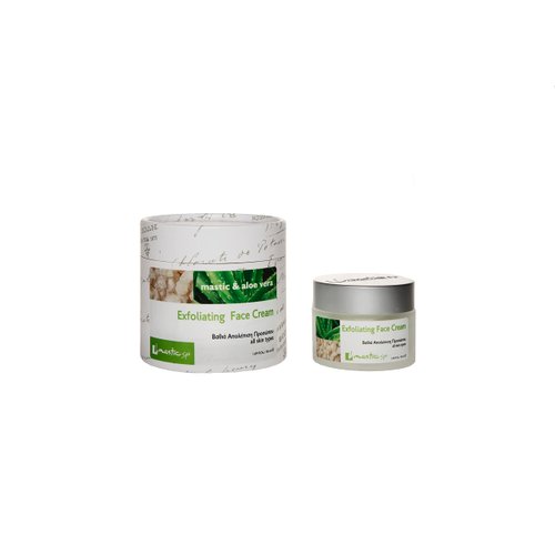 Mastic Spa Aloe Exfoliating Face Cream, Face scrub with mastic gum and organic aloe vera, 50ml / 1.69 Fl. Oz