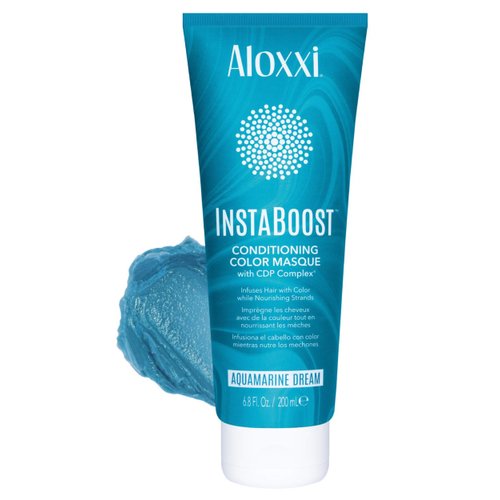 ALOXXI InstaBoost TEAL Color Depositing Conditioner Mask – Instant Temporary Hair Color Dye - Hair Color Masque for Deep Conditioning (Aquamarine Dream), 6.8 Fl Oz