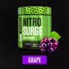 Jacked Factory NITROSURGE Pre Workout Supplement - Endless Energy, Instant Strength Gains, Clear Focus, Intense Pumps - Nitric Oxide Booster & Powerful Preworkout Energy Powder - 30 Servings, Grape