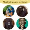 Crystal Rhinestone Mini Hair Clips for Girls - 4Pcs Gold Butterfly Hair Claw Clips Y2K Pearl Cute Small Alligator Claw Clips Duck Bill Hair Barrettes Hair Accessories for Women Girls Teens Gifts