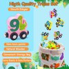 Humerry Dinosaur Toys for Kids 2-4, Wooden Magnetic Train Set, 11 PCS Number Trains Learning Activities for Kids, Birthday Gifts Infant Development Toys for Boys Girls