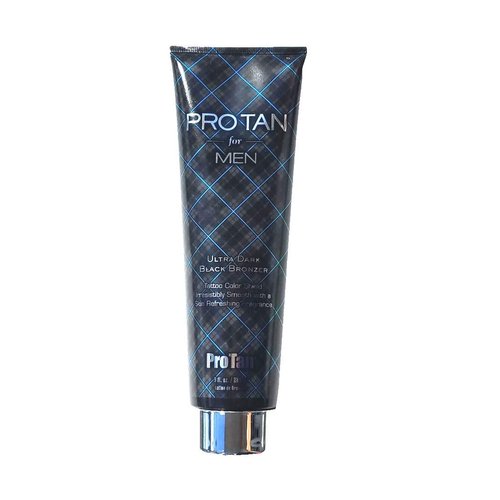 For Men Ultra Dark Black Bronzer - Natural Bronzer for Deep, Dark with Tattoo Color Shield 9 oz by Pro Tan