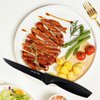 LIN ZHI REN Steak Knives,Serrated Steak knife,High-Carbon Stainless Steel,Ergonomic Handles,For Restaurant Kitchen Tableware Camping,Dishwasher Safe (16 Pcs - Black)