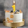 Toymany 8PCS Grey & Orange Cat Figurines Set, Realistic Cat Figures Kitten Toys, Cat Cake Toppers Christmas Birthday Gift for Kids Children