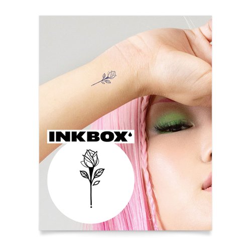 Inkbox Temporary Tattoos, Semi-Permanent Tattoo, One Premium Easy Long Lasting, Water-Resistant Temp Tattoo with For Now Ink - Lasts 1-2 Weeks, Abide, 2 x 2 in