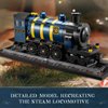 KAZI Steam Train Building Toys Set,Classic Locomotive Display Models for Adults,Retro Orient Express Train Building Blocks for Toy Train Fans Ages 8 Plus,Fun Gift for Train Lovers