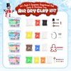 Christmas Stocking Stuffers for Kids - Christmas Crafts - Build a Snowman, Gingerbread Man, Santa & Christmas Tree - 4 Piece DIY Air Dry Clay Kit - Xmas Gifts for Girls Boys Ages 3-5 4-8 8-12