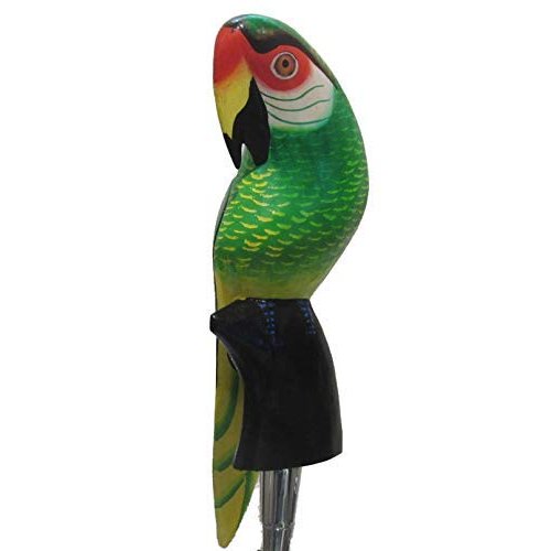 Wooden Green Parrot Beer Tap Handle Sports Bar Kegerator Breweriana Tiki