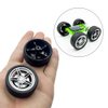 10PCS Toy Car Wheels 40mm Rubber Tire Wheels with Metal Shaft for RC Car Truck DIY Model Toy Wheel Replacement Accessories (3X40mm)