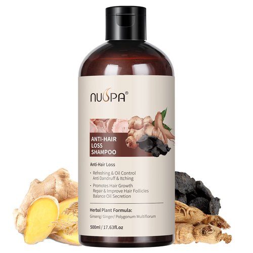 5 in 1 Herbal Hair Thinning Shampoo, 100% Natural Organic Hair Wash Anti Hair Loss Shampoo Infused with Ginger,Ginseng, Polygonum Multiflorum,Hair Care Treatment For Women Men,Daily Use