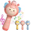 Vamosoun Kids Karaoke Machine,Children’s Karaoke Microphone, Birthday Gifts,Music Toys for Toddlers,Handheld Wireless Microphone,Kids Portable Bluetooth Speaker, Pink