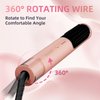 Wooroo Hair Straightener Brush, Ionic Hair Straightening Brush Flat Iron for Women, Anti-Scald and Anti-Frizz Ceramic Straightening Comb Fast Heating for Professional Salon at Home (Pink)