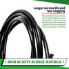 Slykew 30 PCS Car Windshield Washer Hose Kit, 13Ft Rubber Washer Hose, 30 PCS Vehicle Hose Connectors for Pump and Nozzles, Universal Automotive Windshield Wash Accessories for Truck SUV (Black)