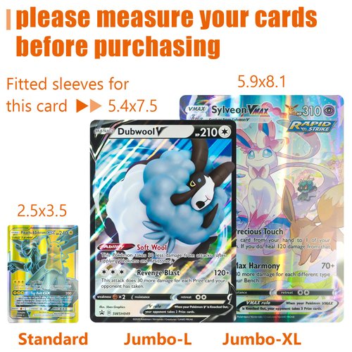 Jumbo-Card-Sleeves 5.4x7.5 4 Mil Extra-Thick Big Card Protector Sleeves Jumbo Card Protector-50 Pack