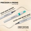 Eyebrow Pen - 4 Tip Micro-Fork Microblading Eyebrow Pen - Waterproof Eyebrow Pencil with Hair Like Strokes - Create Natural Eyebrows, Long Lasting, Smudgeproof