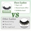 Fluffy Lashes 4 Styles 20-25MM 3D Volume D Curl Super Soft Plant Fibres Strip Lashes 20 Pairs Dramatic False Eyelashes Wispy Long Eye Lashes Mixed Multipack, by Anforlin