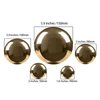 Nerien Gazing Ball, Stainless Steel Garden Mirror Globe, Polished Ornament Sphere, Hollow Floating Reflective Hemisphere, for Home Outdoor Pond Housewarming Swimming Pool Decoration, Gold, 5Pcs Mix