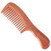 Onedor Handmade 100% Natural Red Sandalwood Hair Combs - Anti-Static Sandalwood Scent Natural Hair Detangler Wooden Comb (Wide Tooth)