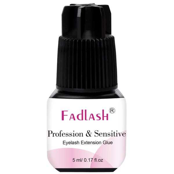 Eyelash Extension Glue FADLASH Extra Strong Lash Glue 5ml 1S Dry Time 8 Weeks Retention Lash Extension Glue Maximum Bonding Power Professional Use Only (NEVER for DIY/CLUSTER LASHES)
