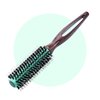 MINT Eco-Friendly Boar Bristle Round Brush for Blow Drying | Durable Blowout Styling Brush for All Hair Types | Ceramic Round Brush with Hand-Crafted Wooden Handle (20 mm)