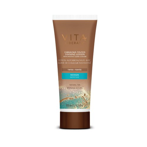Vita Liberata Fabulous Gradual Tanning Lotion - Medium - Tinted, Natural Looking Tan Designed for Face & Body, Quick Drying Formula, Formulated with Hyaluronic Acid, 6.76 fl oz