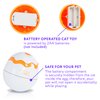 PUREVACY Spinner Interactive Cat Toy Dino Egg. White Automatic Cat Toy with 360-Degree Rotation, Auto Shut-Off. Moving Cat Toys for Indoor Cats, Kittens. Sturdy ABS Plastic Smart Cat Toy. Moving Toy