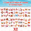 Crab Temporary Tattoos 24 Sheets (144 PCS) Crab Party Favors for Crab Boil Party, Seafood Picnic, Baby Shower, and Crab Themed Decorations