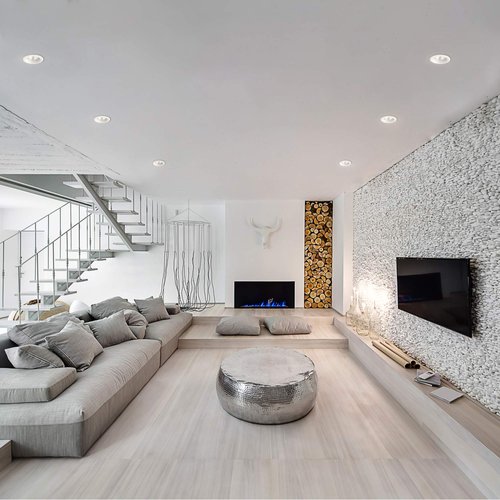 Globe Electric 90671 5" Rust Proof Indoor/Outdoor Ridged Baffle Round Trim Recessed Lighting Kit, White, Easy Install Push-N-Click Clips, 4.5" Hole Size, Dimmable, Porch Light, Bulb Not Included