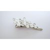 Small silver gold metal daisy flower alligator hair clip for fine thin hair (Primary color: Gold)